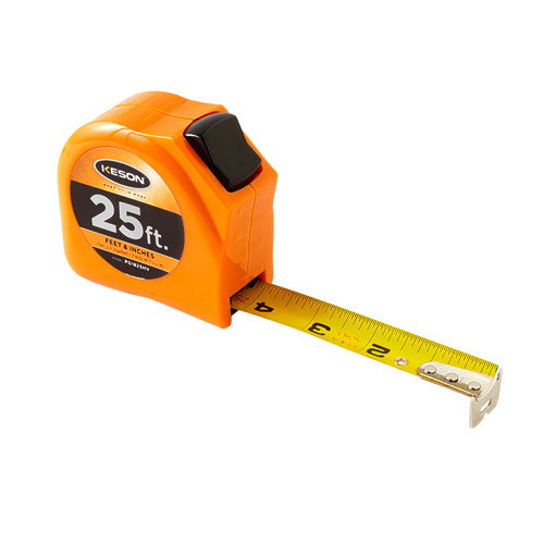Graduations: m, cm, mm Keson PGT3MV Short Tape Measure with Nylon Coated Steel Blade and Toggle Lock 16mm by 3-Meter