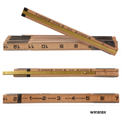 Lufkin Hi-Viz 8-ft Red-End Wooden Folding Ruler w/6-in Slide Rule p/n LUFKIN-8 